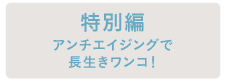 アンチエイジングで長生きワンコ